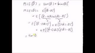 MSE variance and bias of an estimator [upl. by Sillig]