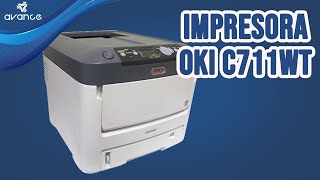 Impresora OKI C711WT para papel de transferencia en textiles rígidos e impresiones en papelería [upl. by Eceirahs]