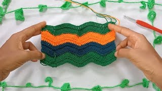 chevron stitch crochet pattern  yarn and hook it [upl. by Lantha]