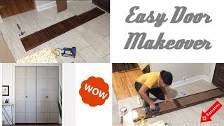 EASY DIY DOOR MAKEOVER  PANTRY DOOR MAKEOVER  CLOSET DOOR TRANSFORMATION [upl. by Ayardna]