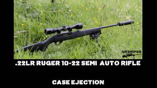 22LR Ruger 1022 Case Ejection in Slow Motion CloseUp [upl. by Hoxsie]