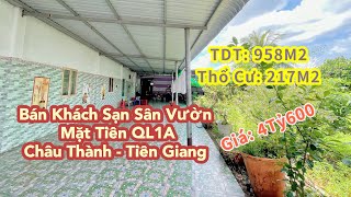 🌹🌹T503BÁN NHÀ NGHỈ SÂN VƯỜN MẶT TIỀN QL1A 958M2GẦN BV ĐA MỚI TIỀN GIANGGIÁ4TỶ600 [upl. by Clyde]