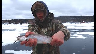 Ice Fishing For Splake Lake Superior [upl. by Biebel]