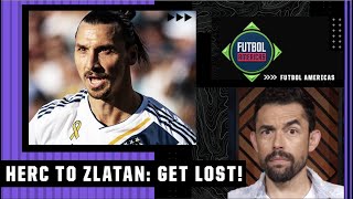 GET LOST Herculez Gomez hits back at Zlatan’s MLS comments 👀 🍿  Futbol Americas [upl. by Ydnec355]