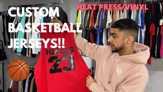 HOW TO MAKE CUSTOM JERSEYS  HEAT PRESSVINYL METHOD [upl. by Peltz398]