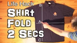 How to Fold a Shirt in Under 2 Seconds [upl. by Trebmal517]