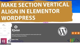 How to Make Section Vertical Alignment in Elementor WordPress  Vertical Align Middle [upl. by Maire]