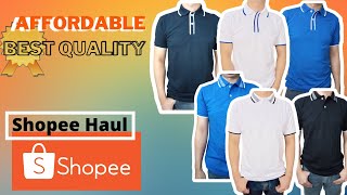 Shopee Haul Tryon l Best Quality Affordable Men’s Polo Shirt l Shopee Finds l Shopee Buddies [upl. by Cahn]