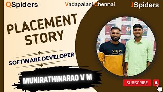 Success story of MrMunirathinarao V M as a software Engineer Qspiders vadapalani Chennai [upl. by Caravette]