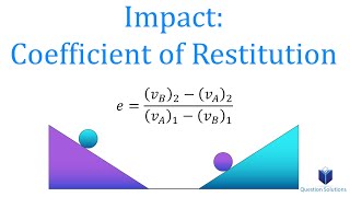 Impact Coefficient of Restitution learn to solve any problem [upl. by Lraed]