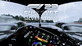 Driving the NEW SILVERSTONE in Full Wet  F1 23 Gameplay [upl. by Fadil659]