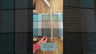 Weaving on a TabbyandTweed Rigid heddle loom [upl. by Euqirdor471]