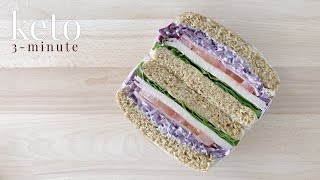 Keto 3minute Flourless Flaxseed Bread [upl. by Huang]