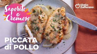 PICCATA di POLLO  SECONDO PIATTO SEMPLICE e CREMOSO😋💛🍗 [upl. by Anrak]