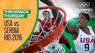 USA vs Serbia  Basketball  Rio 2016  Condensed Game  Throwback Thursday [upl. by Airrat]