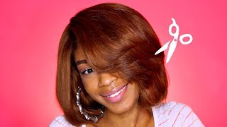 How to Cut a Feathered Bang► Swoop Bang [upl. by Lamhaj]