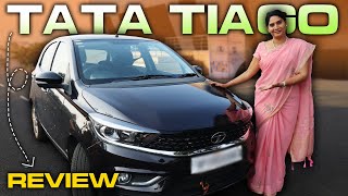 TATA Tiago 2023 Review  Tata Tiago 2023 In Telugu  Anuradha  V automobiles [upl. by Jenesia609]