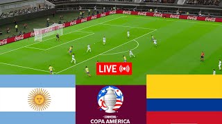 LIVE Argentina vs Colombia 2024 Copa America Final Full Match  video game simulation [upl. by Cordell302]