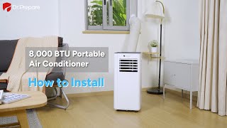 DrPrepare  How to Install the 8000 BTU Portable Air Conditioner [upl. by Annabelle211]