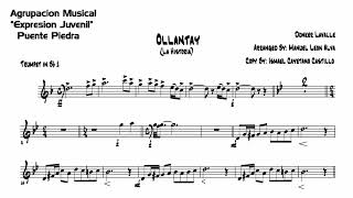 ollantay marcha regular partitura trompeta 🎺 [upl. by Aicnetroh14]