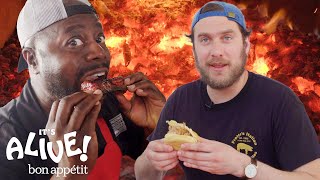 Brad Makes Whole Hog BBQ with Rodney Scott  Its Alive  Bon Appétit [upl. by Elad]