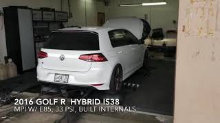 2016 Golf R wDBV2 Hybrid IS38 amp MPI Dyno Testing [upl. by Allix]