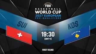 Switzerland v Kosovo  Full Basketball Game  FIBA Basketball World Cup 2027 European PreQualifiers [upl. by Enrobso439]