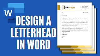 How to Create a Business Letterhead in Word  Letterhead Template Design [upl. by Enaid]