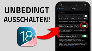 iOS 18 Einstellungen die du SOFORT abschalten solltest [upl. by Annuhsal]