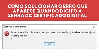 COMO RESOLVER O ERRO DO CERTIFICADO DIGITAL AO ACESSAR O PJe Processo Judicial Eletrônico [upl. by Merry256]