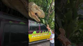 Bruce the baby TRex meets his mom Jurassic Park at Universal Orlando Islands of Adventure [upl. by Oren]