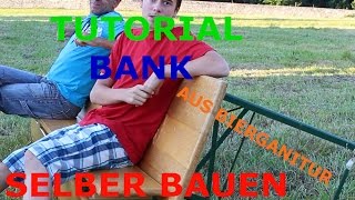 Tutorial Bank aus einer Biergarnitur bauen Lifehack [upl. by Race]