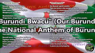 Burundi National Anthem quotBurundi Bwacuquot with music vocal and lyrics Kirundi wEnglish Translation [upl. by Hoy741]