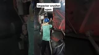 Impactor crusher open  shorts reels mechanical powerplantengineering mechanic [upl. by Wilen]