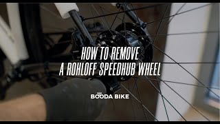 How to remove a Rohloff Speedhub rear wheel from the Booda Bike Pulse [upl. by Lita162]