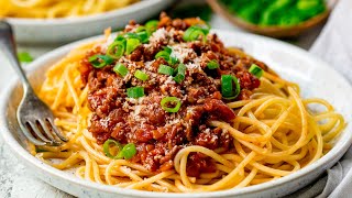 Quick and Easy Spaghetti Bolognese  Family Favourite [upl. by Indihar]