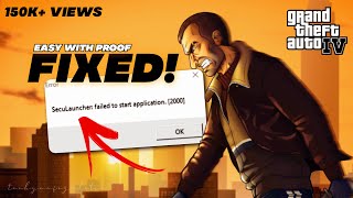 How to Fix GTA 4 SecuLauncher Failed to Start Application 2000 Error  Works 100  Techy Nafiz [upl. by Accalia]