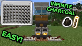 BEST 121 CHARCOAL FARM TUTORIAL in Minecraft Bedrock MCPEXboxPSSwitchPC [upl. by Osnofedli]