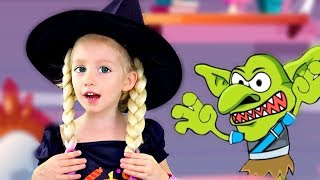 Go Away Spooky Goblin  Halloween Songs for Kids  Ninika Kids Songs [upl. by Tavie906]