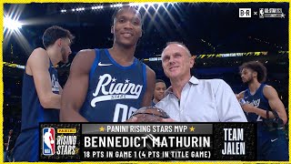 Bennedict Mathurin Wins 2024 NBA Rising Stars MVP [upl. by Llennol273]