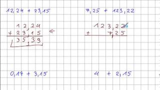 Dodawanie ułamków dziesiętnych  Matematyka Szkoła Podstawowa i Gimnazjum [upl. by Aihsel484]