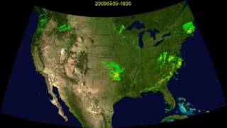 Derecho May09 national radar animation noise reduced [upl. by Westmoreland]