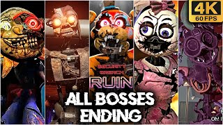 FNAF Security Breach RUIN DLC All Bosses  Ending 4K60fps [upl. by Sharma]