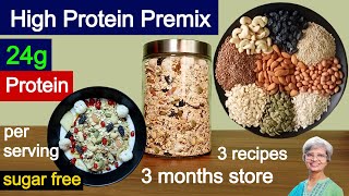 High Protein Foods  Roasted Oats Dry Fruits Seeds Premix For Muscle Gain  Sugar Free Weight Loss [upl. by Derr]