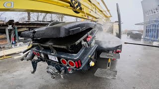 Using CONCRETE DISSOLVER to remove old HARDENED CONCRETE [upl. by Emerald]