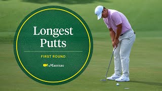 The Longest Putts From The 2024 First Round  The Masters [upl. by Idnem887]