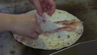 Italian Street Food Preparing the Original Piadina From Rimini Seen in Turin [upl. by Vassaux]