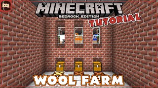 EASY Wool Farm Tutorial For Minecraft 119 Bedrock Edition  World Download  Materials List [upl. by Zeus]