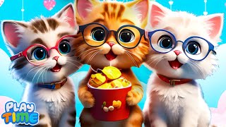 😻Three Little Kitten  Food Eating  Cute Pet Song  Nursery Rhymes amp Kids Song [upl. by Aivatnahs]