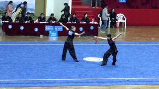 Joanna RomanskaampEwa Ciembroniewicz  Duilian jian  5th World Traditional Wushu Championships [upl. by Attiuqehs]